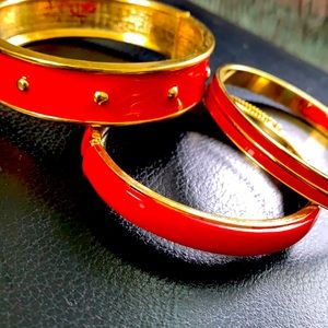 Girl in Red Bangle Trio ( One Monet included )